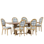 Christopher Knight Home Derring Set da Pranzo Espandibile da 7 Pezzi in Legno Rivestito Stile Rustico Francese