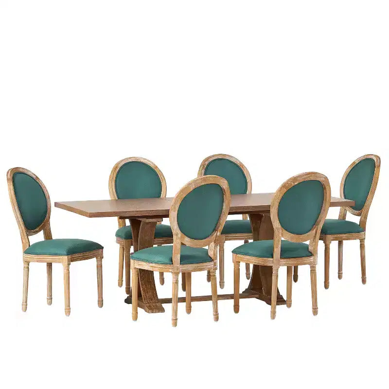 Christopher Knight Home Derring Set da Pranzo Espandibile da 7 Pezzi in Legno Rivestito Stile Rustico Francese