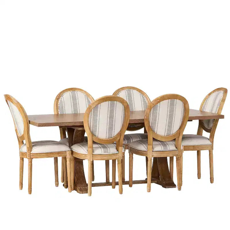 Christopher Knight Home Derring Set da Pranzo Espandibile da 7 Pezzi in Legno Rivestito Stile Rustico Francese
