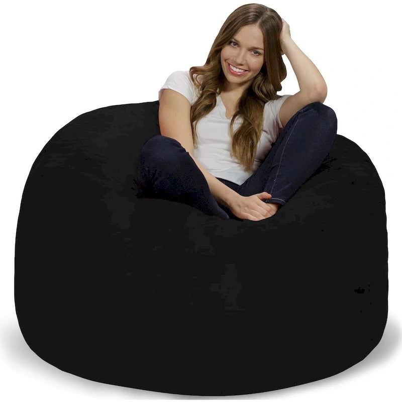 Poltrona Sacco in Memory Foam Morbido con Rivestimento Rimovibile in Microsuede