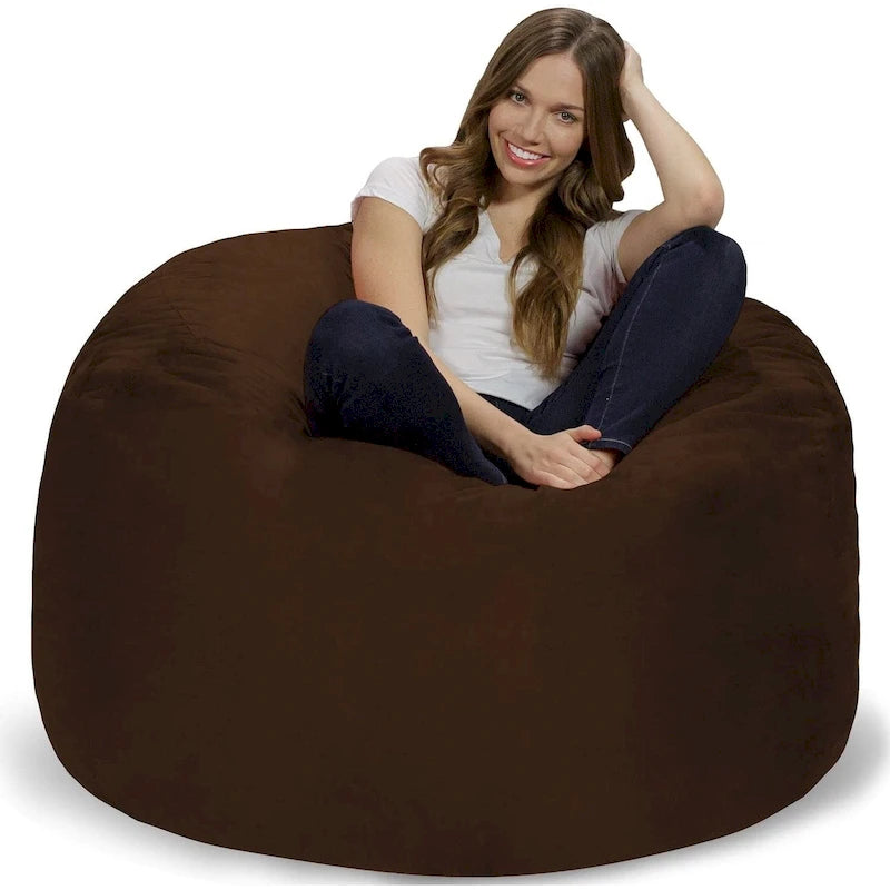 Poltrona Sacco in Memory Foam Morbido con Rivestimento Rimovibile in Microsuede