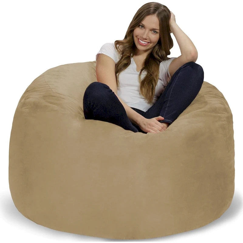 Poltrona Sacco in Memory Foam Morbido con Rivestimento Rimovibile in Microsuede