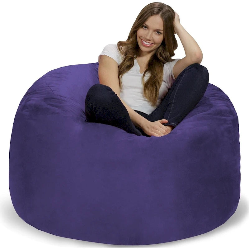 Poltrona Sacco in Memory Foam Morbido con Rivestimento Rimovibile in Microsuede