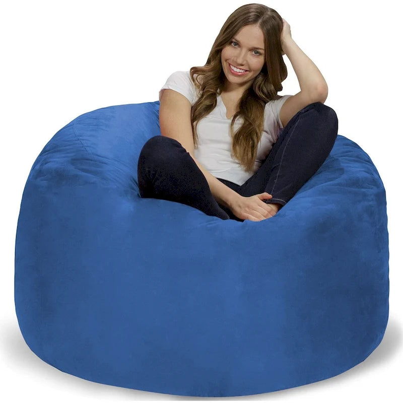 Poltrona Sacco in Memory Foam Morbido con Rivestimento Rimovibile in Microsuede