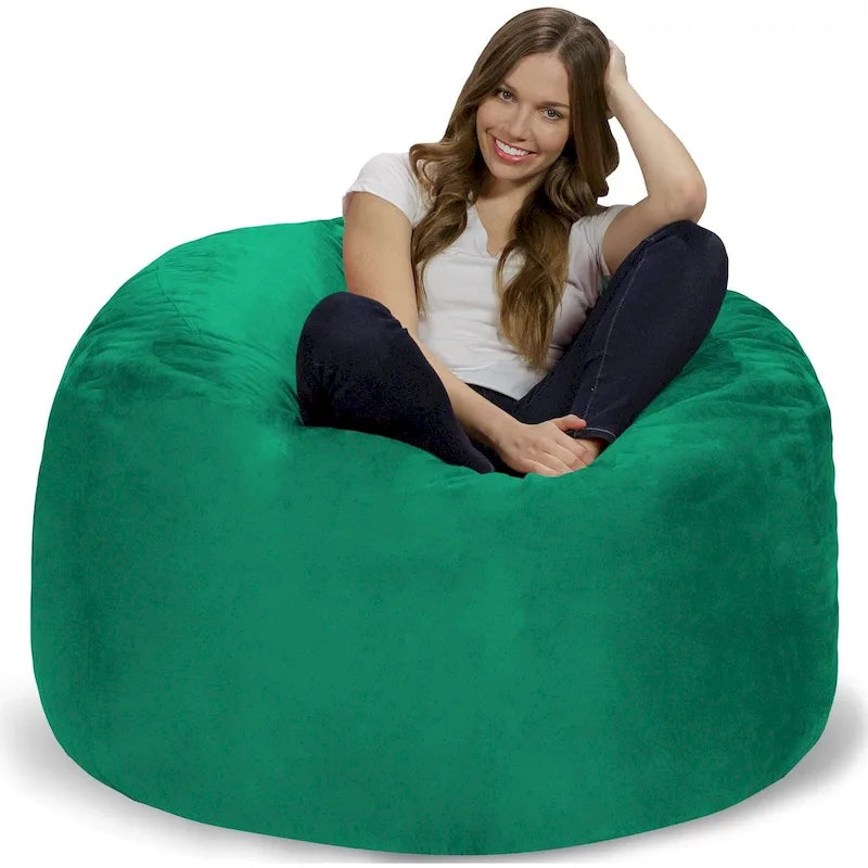 Poltrona Sacco in Memory Foam Morbido con Rivestimento Rimovibile in Microsuede