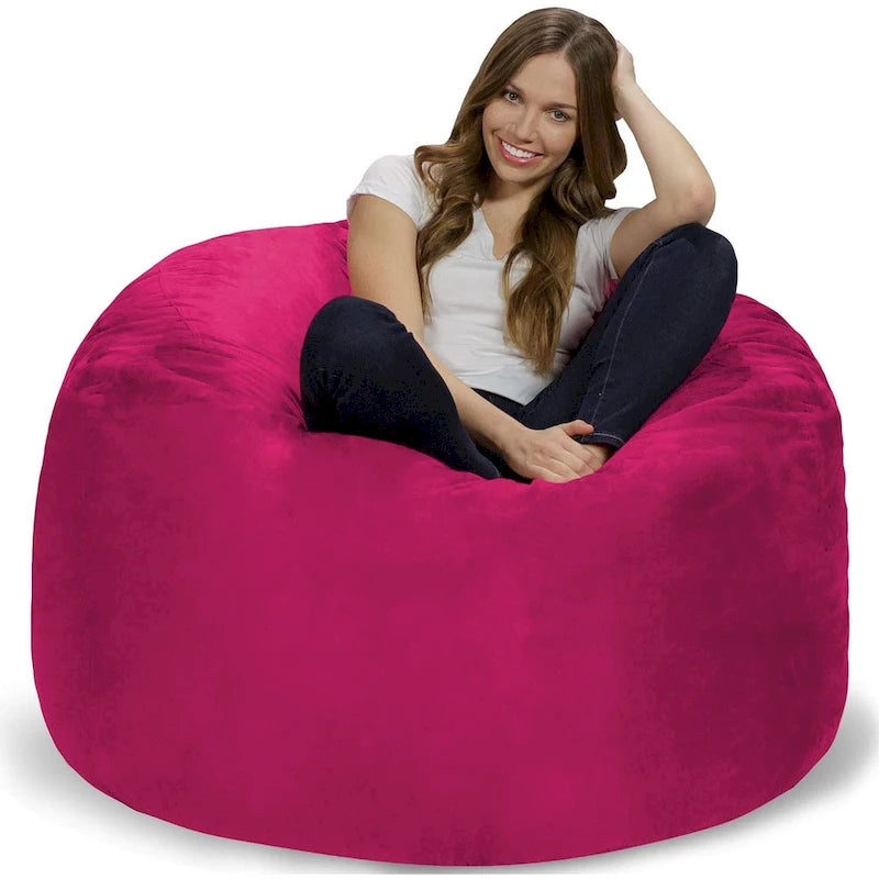 Poltrona Sacco in Memory Foam Morbido con Rivestimento Rimovibile in Microsuede