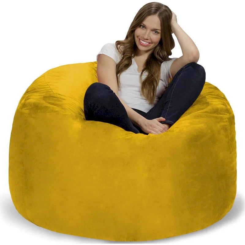 Poltrona Sacco in Memory Foam Morbido con Rivestimento Rimovibile in Microsuede