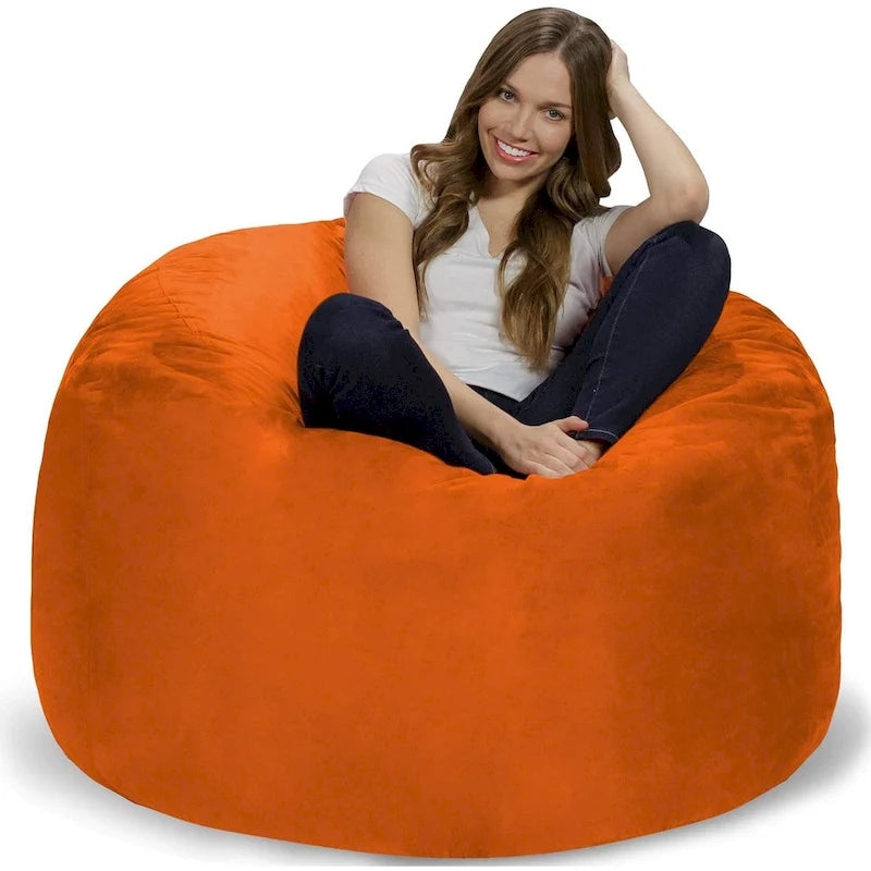 Poltrona Sacco in Memory Foam Morbido con Rivestimento Rimovibile in Microsuede