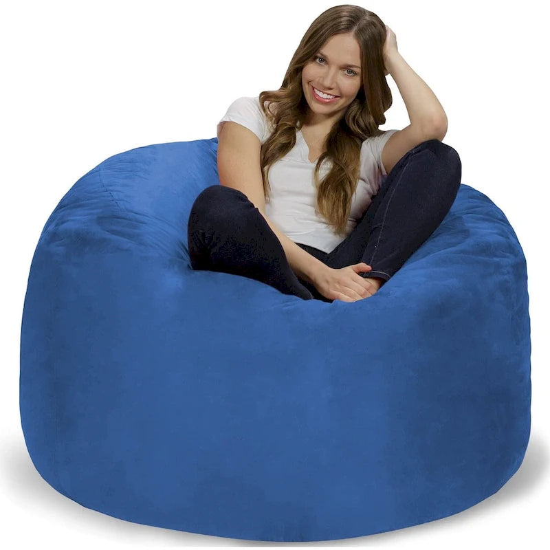 Poltrona Sacco in Memory Foam Morbido con Rivestimento Rimovibile in Microsuede