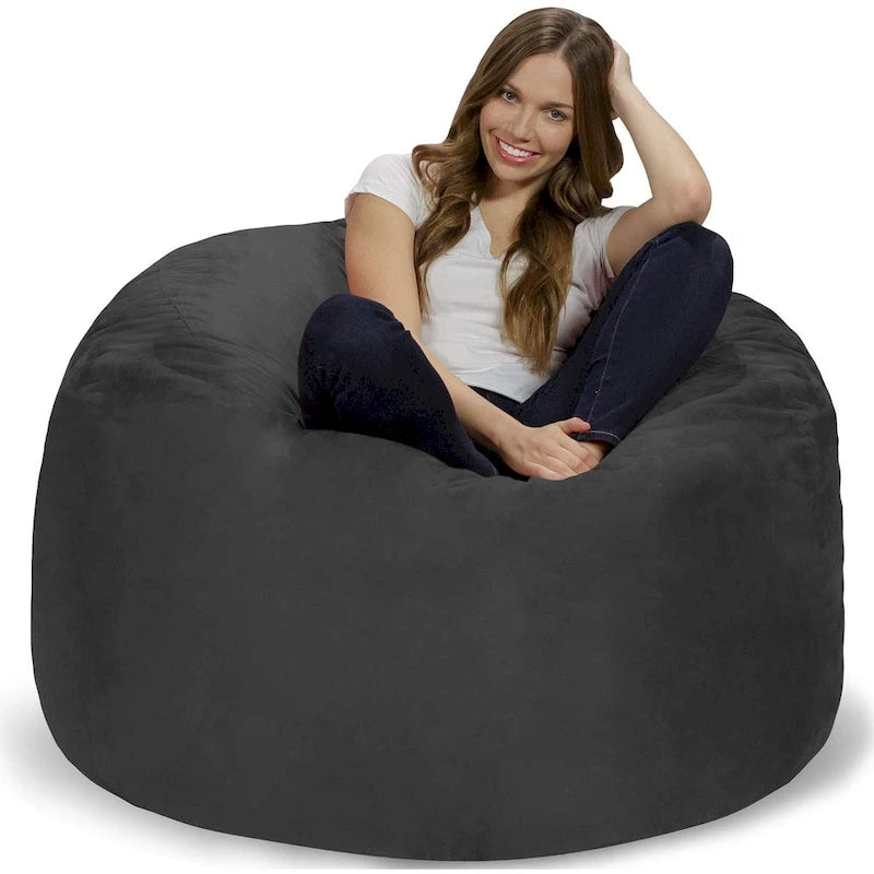 Poltrona Sacco in Memory Foam Morbido con Rivestimento Rimovibile in Microsuede