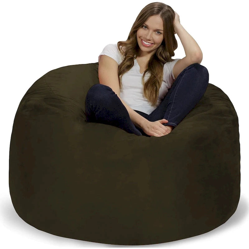 Poltrona Sacco in Memory Foam Morbido con Rivestimento Rimovibile in Microsuede