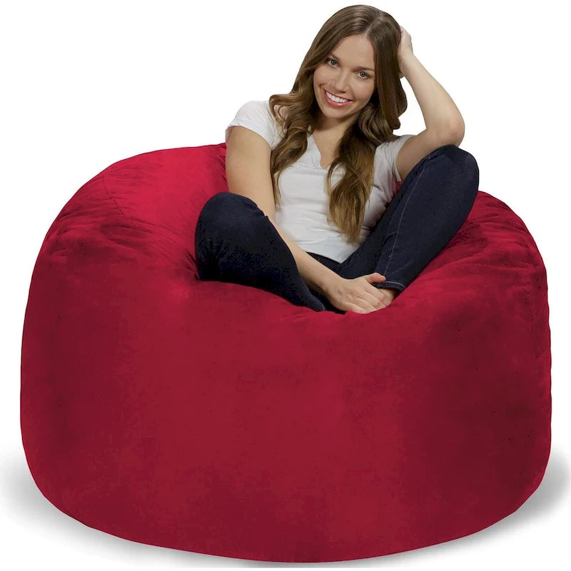 Poltrona Sacco in Memory Foam Morbido con Rivestimento Rimovibile in Microsuede