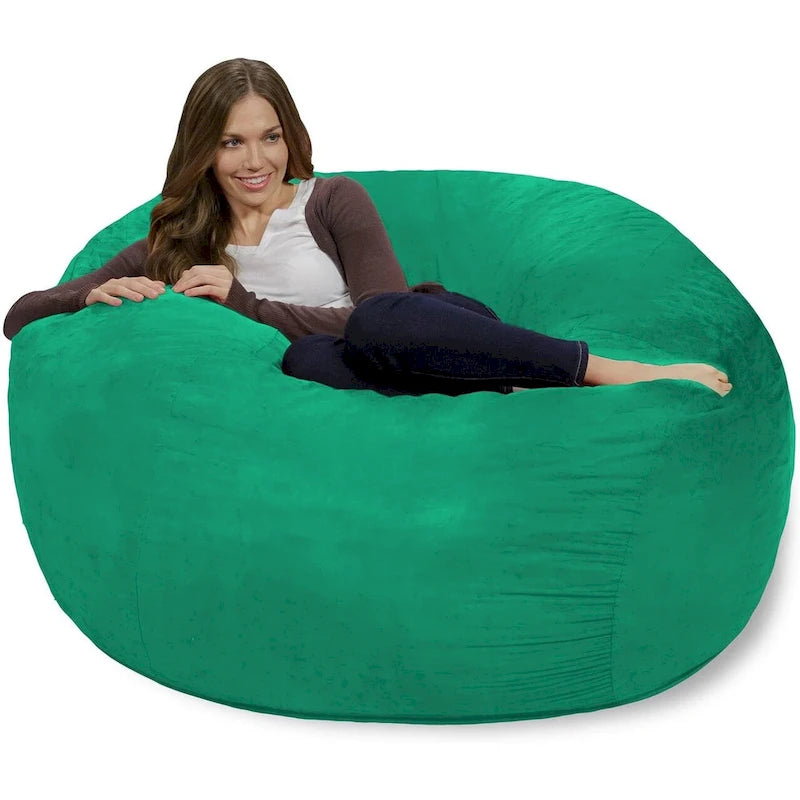 Poltrona Sacco in Memory Foam Morbido con Rivestimento Rimovibile in Microsuede