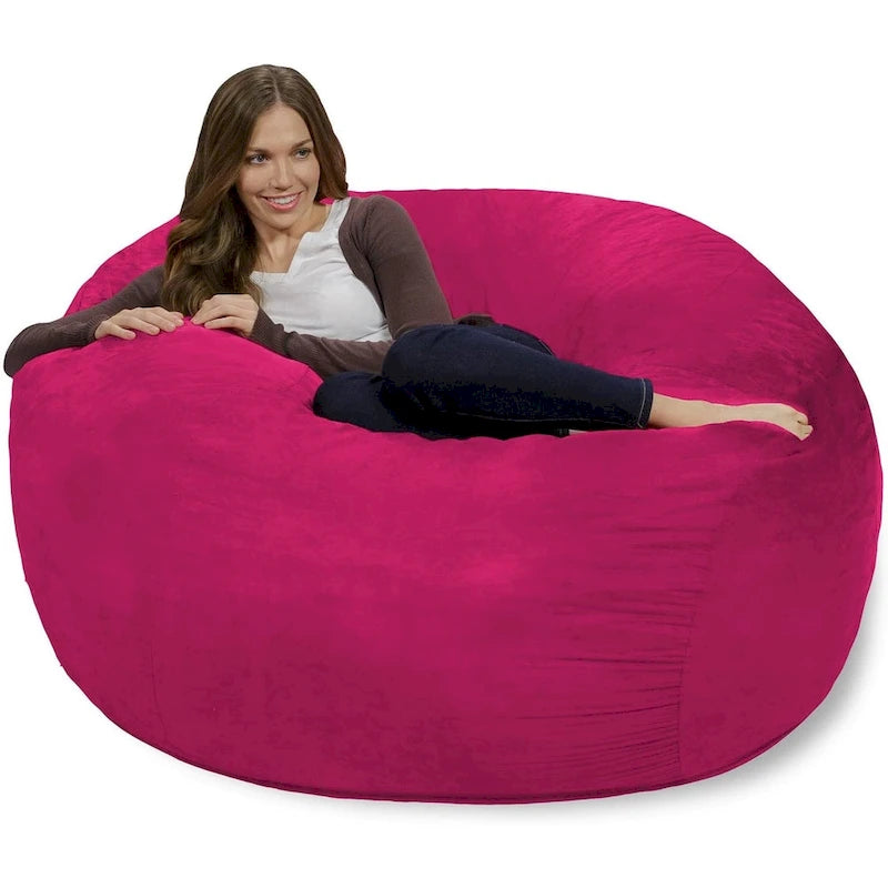 Poltrona Sacco in Memory Foam Morbido con Rivestimento Rimovibile in Microsuede