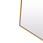 Specchio da Caminetto Ad Arco 24 x 36, Nero/Oro-HOMLUX: Cornice in Metallo, Montaggio a Parete, Decorazione Moderna