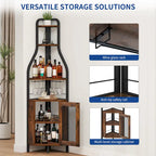 71 Scaffale portabottiglie ad angolo stile industriale
