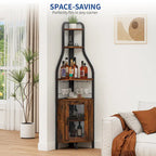 71 Scaffale portabottiglie ad angolo stile industriale
