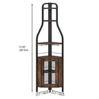 71 Scaffale portabottiglie ad angolo stile industriale