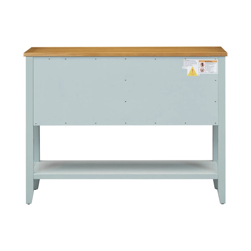 Mobile Consolle Vintage con Ampio Spazio Contenitivo, Quattro Piccoli Cassetti e Ripiano Inferiore per Soggiorni, Ingressi e Cucine