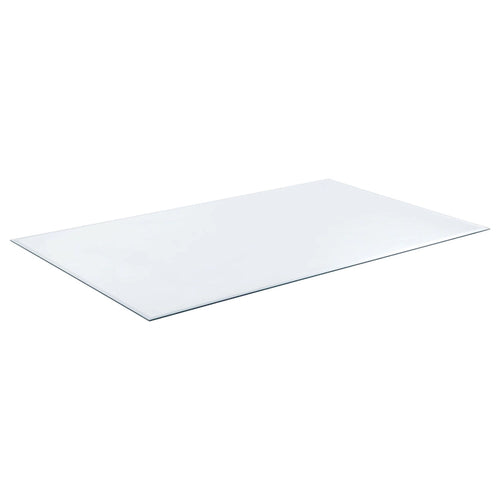 Rectangular Casual Clear Tempered Glass Top