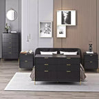 Set cassettiera camera da letto Festivo 4 pezzi Modern Elegance con cassettiera a 6 cassetti e comodini a 2 cassetti