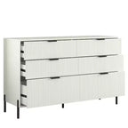 Set cassettiera camera da letto Festivo 4 pezzi Modern Elegance con cassettiera a 6 cassetti e comodini a 2 cassetti