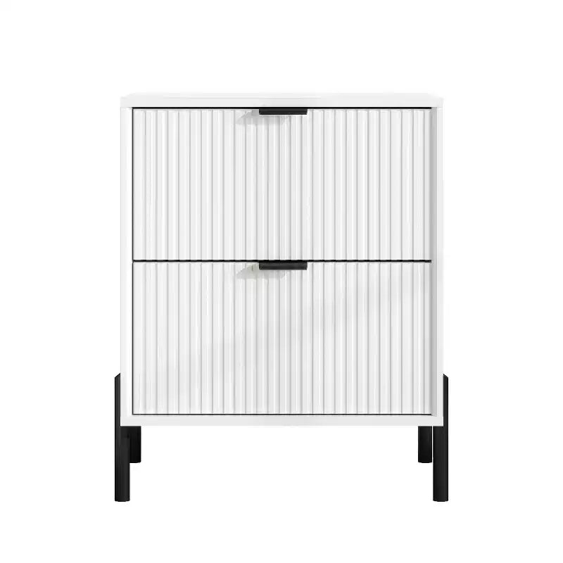 Set cassettiera camera da letto Festivo 4 pezzi Modern Elegance con cassettiera a 6 cassetti e comodini a 2 cassetti