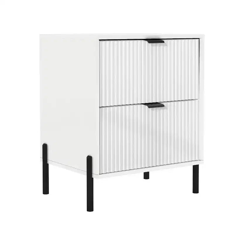 Set cassettiera camera da letto Festivo 4 pezzi Modern Elegance con cassettiera a 6 cassetti e comodini a 2 cassetti