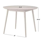 Tavolo da pranzo rotondo in legno massello Lifestorey Raylen Mid-Century Modern