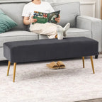 Panca con rivestimento in velluto da 43 pollici per fondo letto o ingresso